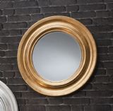 Lola Round Gold Leaf Mirror